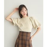 ラメモールパフスリニットプルオーバー | earth music&ecology  | 詳細画像14 