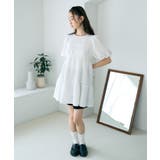 バックリボンパフスリーブミニワンピース | earth music&ecology  | 詳細画像10 