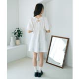 バックリボンパフスリーブミニワンピース | earth music&ecology  | 詳細画像12 