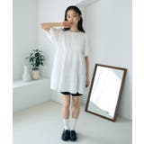 バックリボンパフスリーブミニワンピース | earth music&ecology  | 詳細画像8 