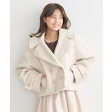 アイボリー | 【WEB限定】シャギーショートコート | earth music&ecology 