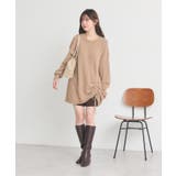 パウダーシャギーシャーリングニットミニワンピース | earth music&ecology | 詳細画像10