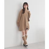 パウダーシャギーシャーリングニットミニワンピース | earth music&ecology | 詳細画像20