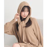 ベージュ | パウダーシャギーフーディーマフラー | earth music&ecology 