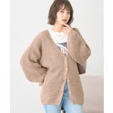 モカ | スパンコールブークレカーディガン | earth music&ecology 