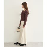 レイヤード風ギャザーショルダーリブニット | earth music&ecology | 詳細画像8