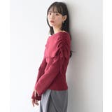 リボンギャザーオフショルニットプルオーバー | earth music&ecology | 詳細画像11