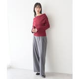 リボンギャザーオフショルニットプルオーバー | earth music&ecology | 詳細画像13