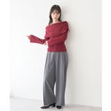 リボンギャザーオフショルニットプルオーバー | earth music&ecology | 詳細画像14