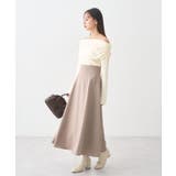 リボンギャザーオフショルニットプルオーバー | earth music&ecology | 詳細画像7