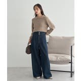 襟付きケーブルニットジャケット | earth music&ecology | 詳細画像9