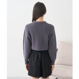 襟付きケーブルニットジャケット | earth music&ecology | 詳細画像19