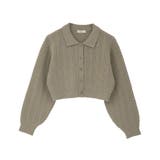 襟付きケーブルニットジャケット | earth music&ecology | 詳細画像21