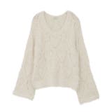 シャギーミックス透かしハート柄ニット | earth music&ecology  | 詳細画像29 