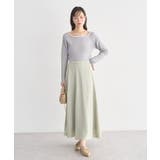 サテンフレアスカート | earth music&ecology | 詳細画像32