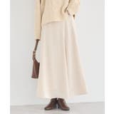 エクリュ | サテンフレアスカート | earth music&ecology 