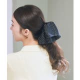 ブラック | ドット2段フリルバンス | earth music&ecology 