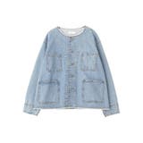 デニムノーカラーカバーオール | earth music&ecology  | 詳細画像29 