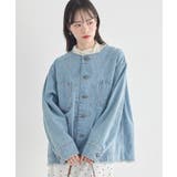 デニムノーカラーカバーオール | earth music&ecology  | 詳細画像7 