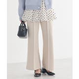 ライトベージュ | センターシームフレアパンツ | earth music&ecology 