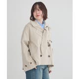 2WAYフードショートフレアトレンチ | earth music&ecology  | 詳細画像13 