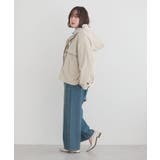 2WAYフードショートフレアトレンチ | earth music&ecology  | 詳細画像17 