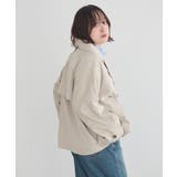 2WAYフードショートフレアトレンチ | earth music&ecology  | 詳細画像20 