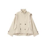 2WAYフードショートフレアトレンチ | earth music&ecology  | 詳細画像43 