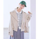 2WAYフードショートフレアトレンチ | earth music&ecology  | 詳細画像8 