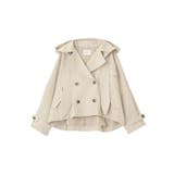 2WAYフードショートフレアトレンチ | earth music&ecology  | 詳細画像48 