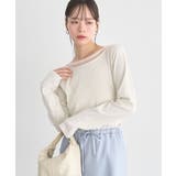 アイボリー | レイヤード風テレコプルオーバー | earth music&ecology