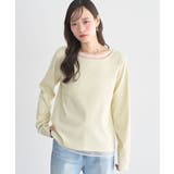 イエロー | レイヤード風テレコプルオーバー | earth music&ecology