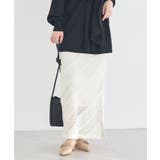 アイボリー | 総レースナロースカート | earth music&ecology 