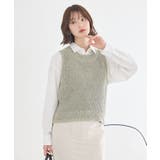 クルーネックニットベスト | earth music&ecology | 詳細画像10