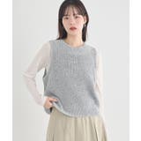 グレー | クルーネックニットベスト | earth music&ecology