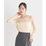 レースドッキングボートネックプルオーバー | earth music&ecology  | 詳細画像2 