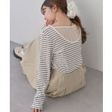 ランダムチェーンリブバックレースプルオーバー | earth music&ecology  | 詳細画像1 