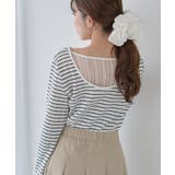 ランダムチェーンリブバックレースプルオーバー | earth music&ecology  | 詳細画像2 