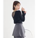 ランダムチェーンリブバックレースプルオーバー | earth music&ecology  | 詳細画像9 