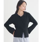 ブラック | レギュラーカラーニットカーディガン | earth music&ecology 