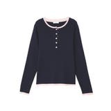 バイカラーヘンリーネックニットプルオーバー | earth music&ecology  | 詳細画像27 