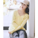 イエロー | クロスニットプルオーバー | earth music&ecology 