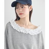 フリルオフショルウラケスウェット | earth music&ecology  | 詳細画像20 