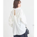 オフホワイト | バックツイストオーバーシャツ | earth music&ecology 