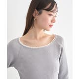 レーストリムリブニットプルオーバー | earth music&ecology | 詳細画像18