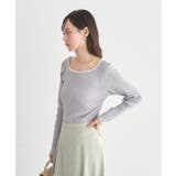 レーストリムリブニットプルオーバー | earth music&ecology | 詳細画像3