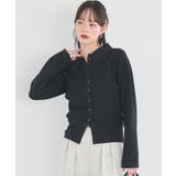 ブラック | 襟付きニットアンサンブル | earth music&ecology 