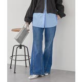 切り替えフレアデニムパンツ | earth music&ecology  | 詳細画像1 