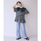 切り替えフレアデニムパンツ | earth music&ecology  | 詳細画像28 