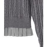 プリーツレイヤーケーブルニットカーディガン | earth music&ecology  | 詳細画像22 